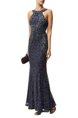 Rachel Gilbert Saskia Beaded Gown Navy Size AU 12 for rent on The Volte - image 3