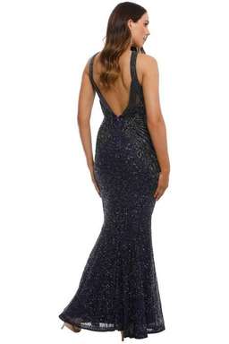 Rachel Gilbert Saskia Beaded Gown Navy Size AU 12 for rent on The Volte - image 4