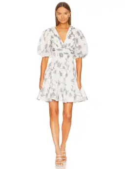 Zimmermann Pleated Mini Dress Keira Navy Size 3 / AU 14