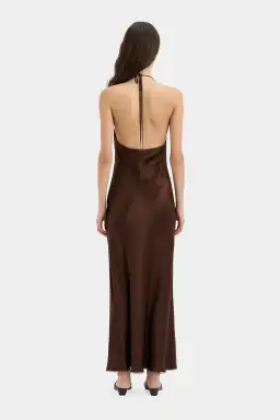 Sir the Label Aries Halter Gown Chocolate Size 0 / AU 6 for rent on The Volte - image 2