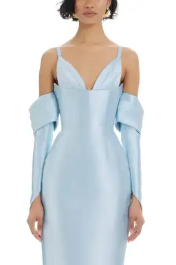 Eliya the Label Annalise Midi Dress Blue Size 10 for rent on The Volte - image 1