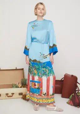 Alemais All Aboard Midi Dress Multi Size 12