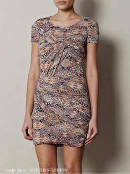 Iro Ripley Multi Color Aztec Print Silk Dress Size 10 for rent on The Volte - image 2