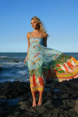 Alemais All Aboard Midi Sundress Multi Size 10