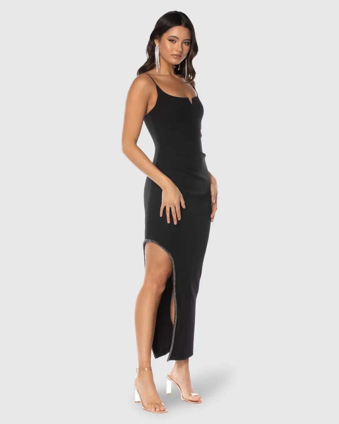 Azzurielle Evelina Midi Dress Black Size 12 for rent on The Volte - main image