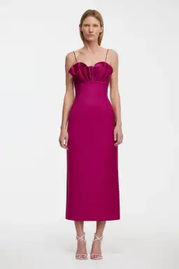 Acler Mahina Midi Dress Plum Size 8 for rent on The Volte - image 1