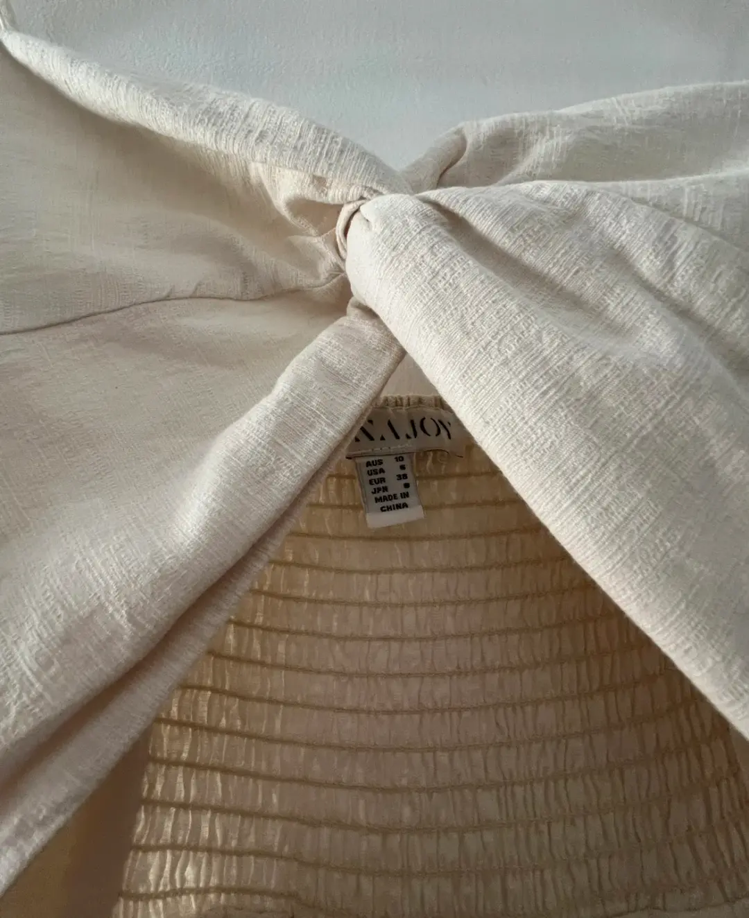 Shona Joy Cecilia Twist Bodice Midi Dress - cream size 10 for rent on The Volte - main image