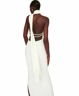 Khanums Kara Dress White Pearls Size 6 for rent on The Volte - image 2