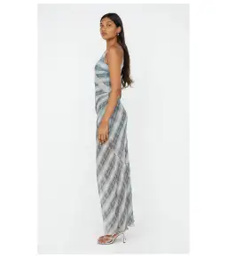Bec & Bridge Seanna Asymmetrical Maxi Dress in Storm Check Size AU 6 for rent on The Volte - image 3