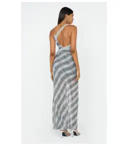 Bec & Bridge Seanna Asymmetrical Maxi Dress in Storm Check Size AU 6 for rent on The Volte - image 4