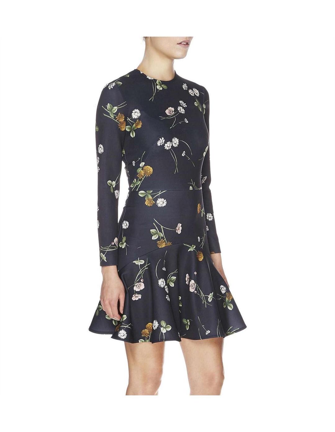 Lover Elder flower Scuba Dress Black Size 14 for rent on The Volte - main image