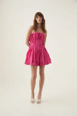 Aje Hybrid Sleeveless Mini Dress Fuchsia Rose Pink Size 8 for rent on The Volte - image 1