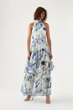 Aje Sienna Maxi Dress Lavenders of Provence Print Size 10 for rent on The Volte - image 1