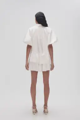 Aje Ambience Smock Mini Dress Ivory Size 6 for rent on The Volte - image 3