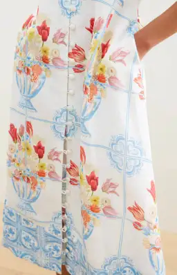 Binny Viva La Frida Midi Dress Multi Size 8 for rent on The Volte - image 4