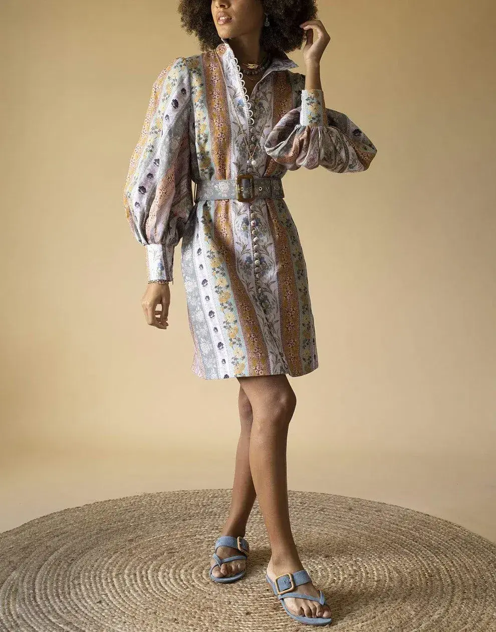 Zimmermann Luminous Mixed Ribbon Mini Dress Floral Size 0P/ AU 6 / US 2 for rent on The Volte - main image