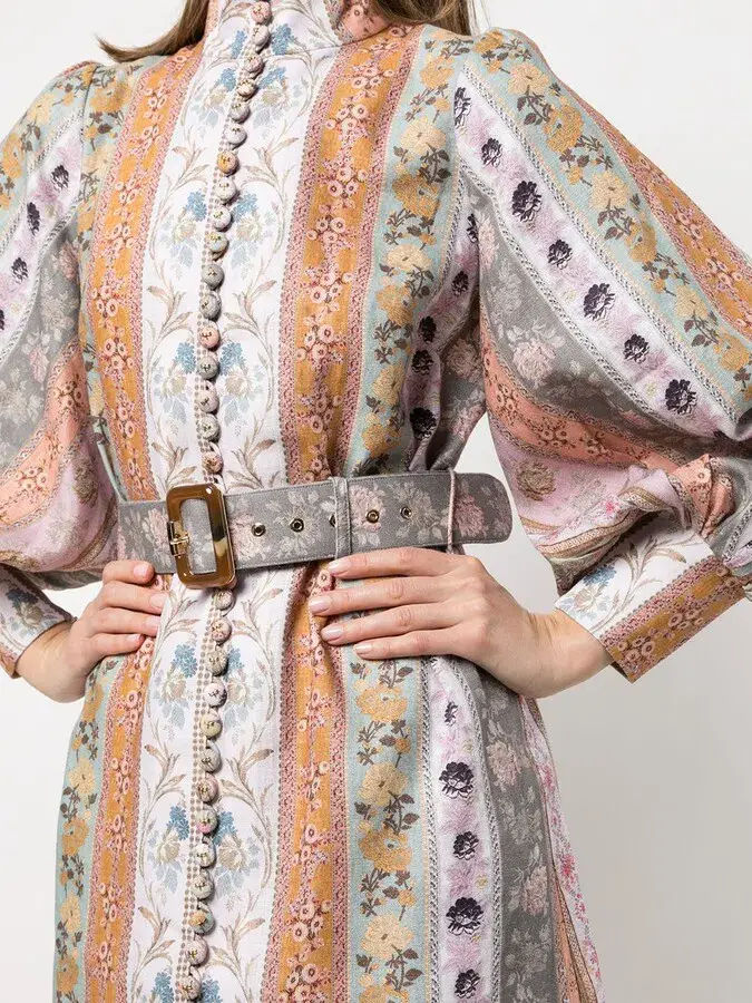 Zimmermann Luminous Mixed Ribbon Mini Dress Floral Size 0P/ AU 6 / US 2 for rent on The Volte - main image