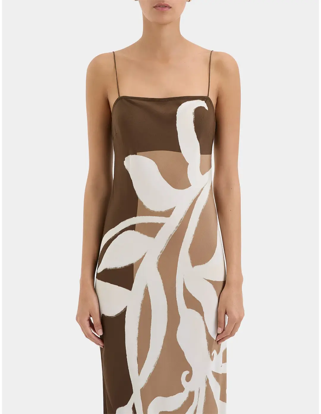 Sir the Label Portia Slip Dress Chocolate Sorrento Size 2 / AU 10 for rent on The Volte - main image