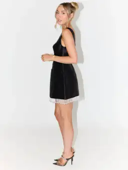 Odd Muse The Ultimate Muse Embellished Trim Mini Dress Black Size 8 for rent on The Volte - image 5