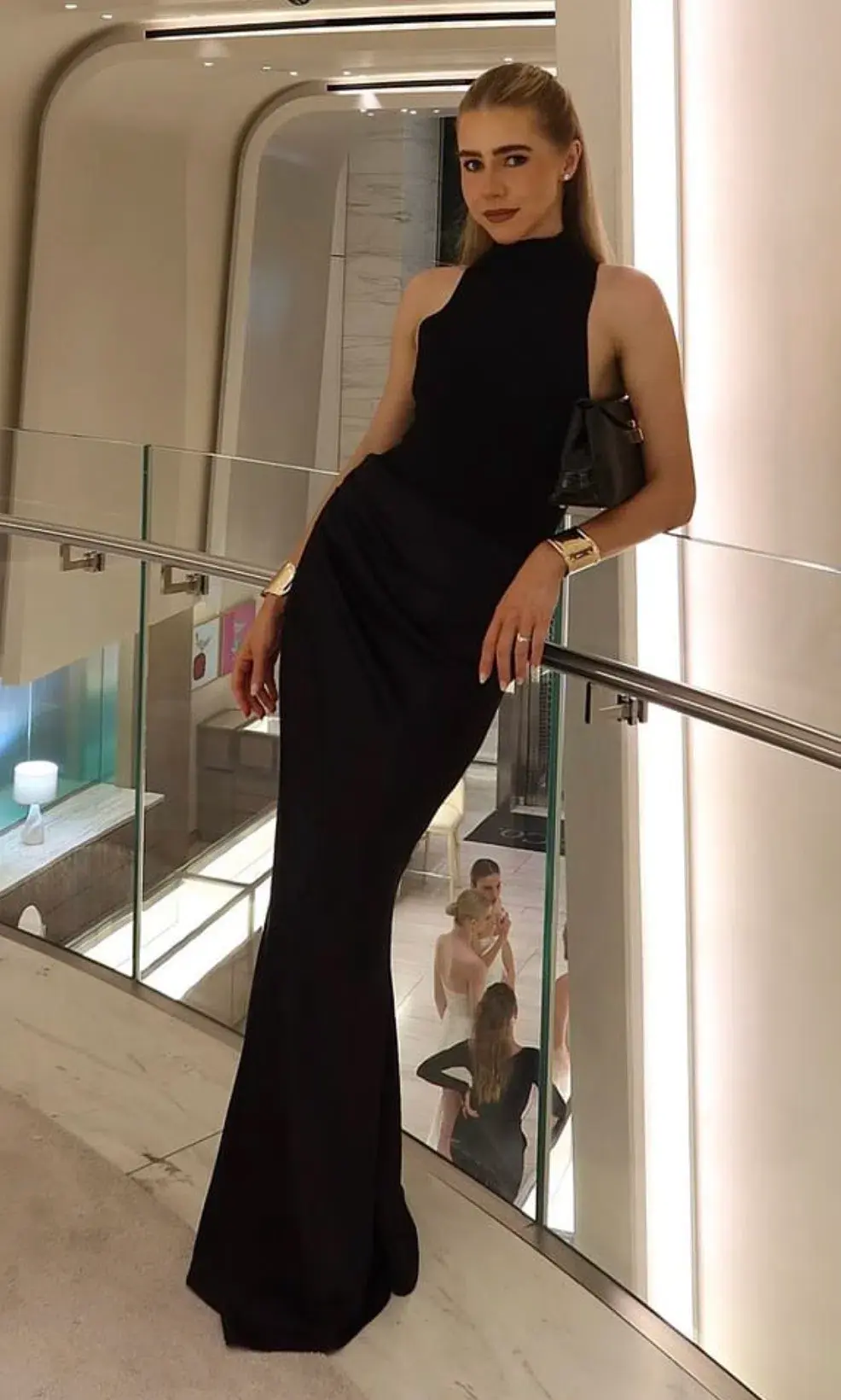 Henne Soraia Maxi Dress Black Size 10 for rent on The Volte - main image