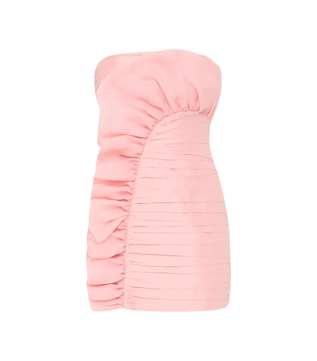 Aje Telma Ruffle Mini Dress Pink Quartz Size AU 8 for rent on The Volte - main image