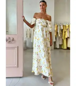 Issy Circles Dress in Yellow Poppy Size AU 6 for rent on The Volte - image 4