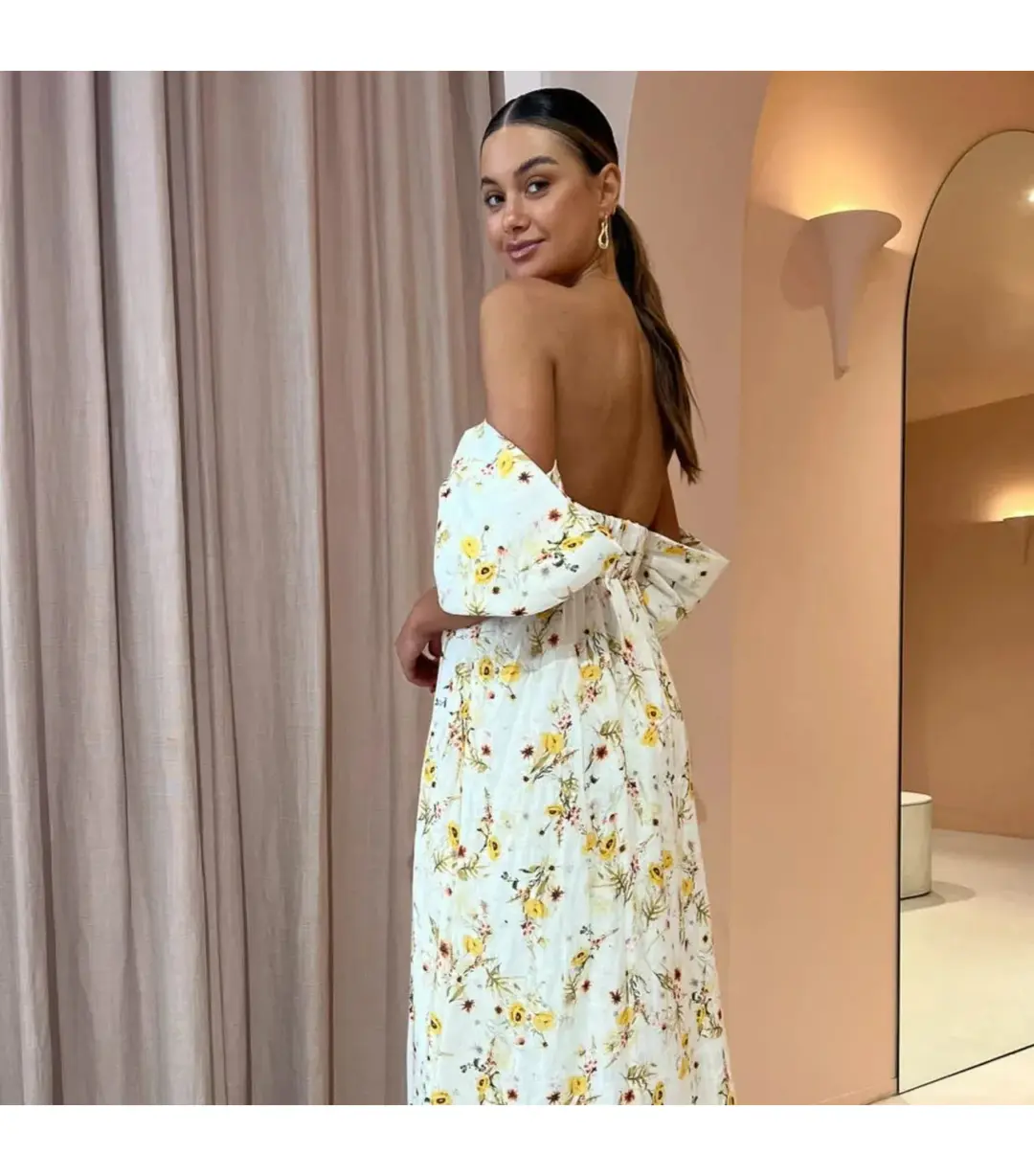 Issy Circles Dress in Yellow Poppy Size AU 6 for rent on The Volte - main image