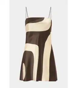 Sir The Label Freddie Slip Mini Dress in Poster Print Size 0 / AU 6 for rent on The Volte - image 3