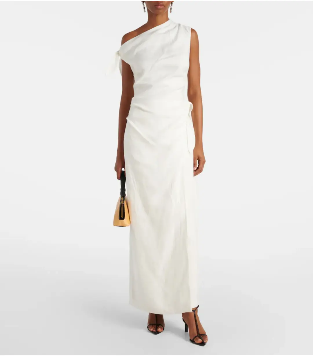 Sir The Label Tamara Linen Maxi Dress Ivory Size 1 / AU 8 for rent on The Volte - main image