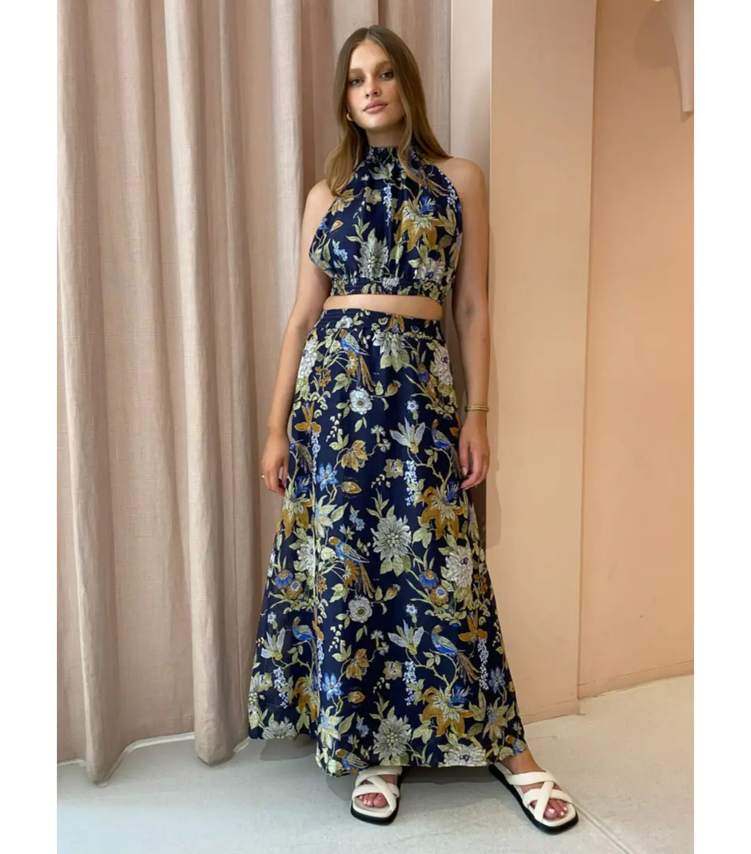 Sir the Label Lilian Top and Midi Skirt Set in Delia Size AU 12 for rent on The Volte - main image