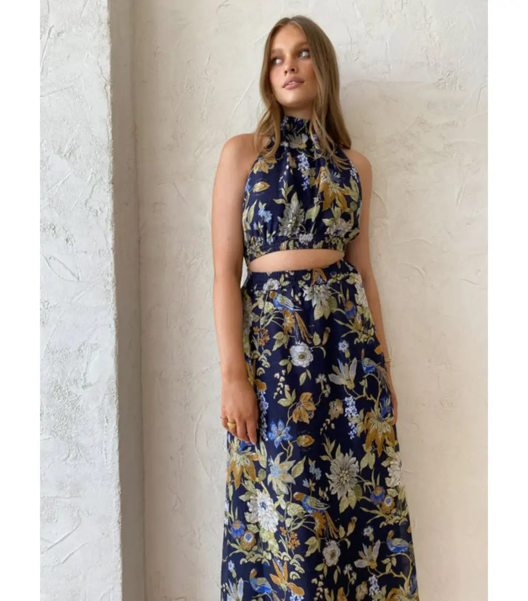 Sir the Label Lilian Top and Midi Skirt Set in Delia Size AU 12 for rent on The Volte - main image