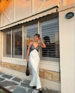 Bec & Bridge Emery Lace Maxi Dress Ivory/Black Size AU 6 for rent on The Volte - image 3