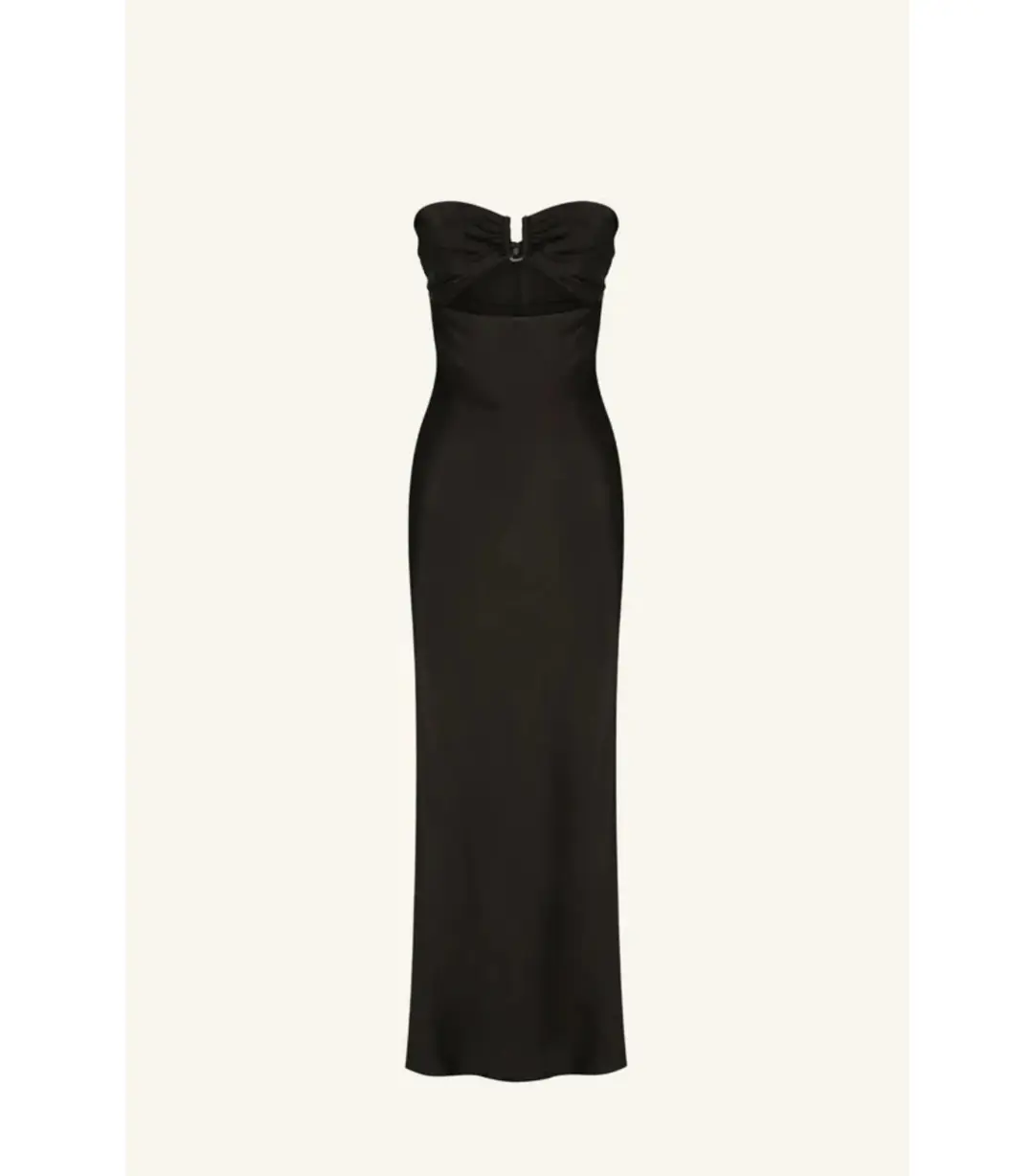 Shona Joy Camille Strapless Cut Out Midi Dress Black Size AU 8 for rent on The Volte - main image