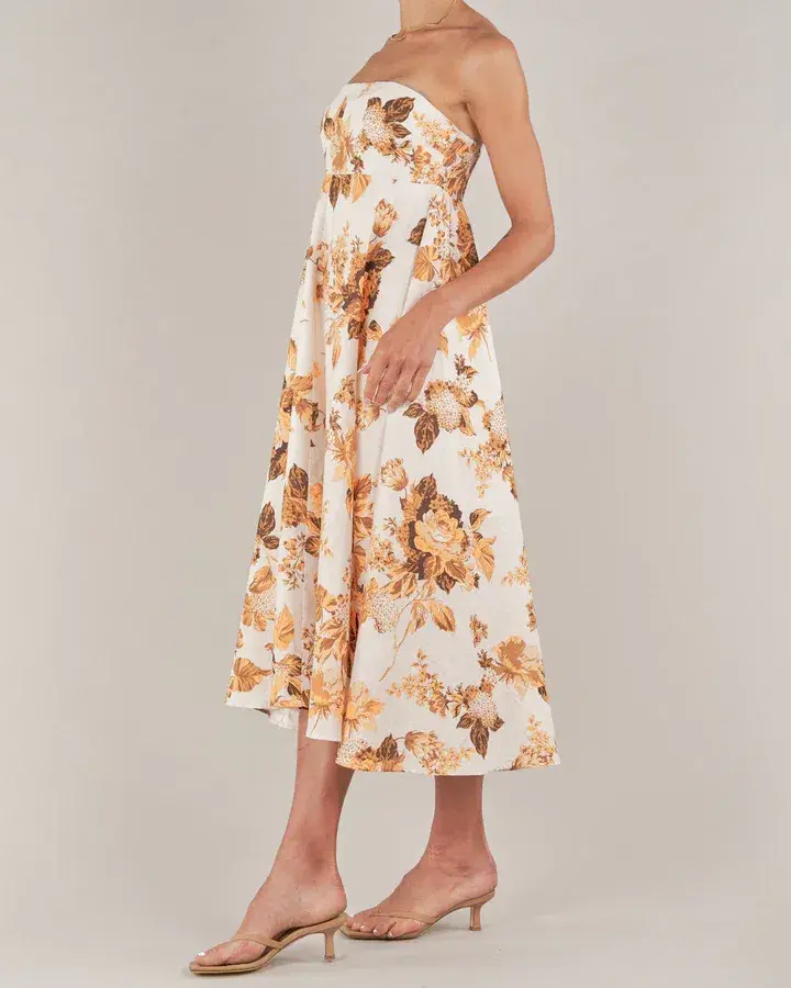 Amelius Saint Lucia Linen Maxi Dress size 6. for rent on The Volte - main image