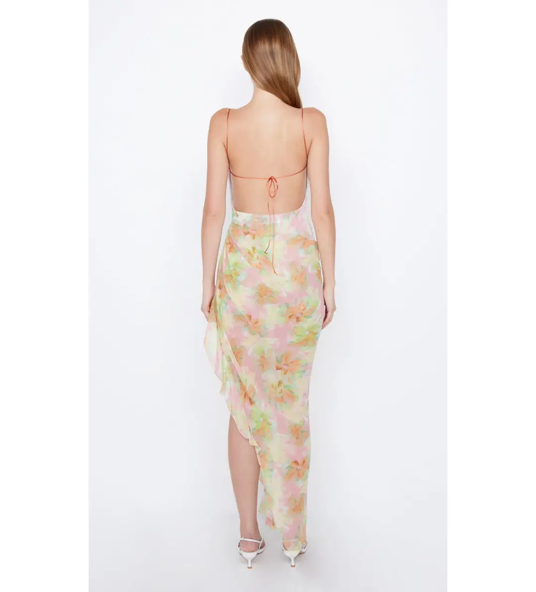 Bec & Bridge Zephy Asym Dress Pink Blossom Size 10 for rent on The Volte - main image