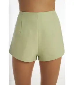 Bubish Gigi Sheer Blouse and Stassi Hot Short Set Pistachio Size AU 8 for rent on The Volte - image 4