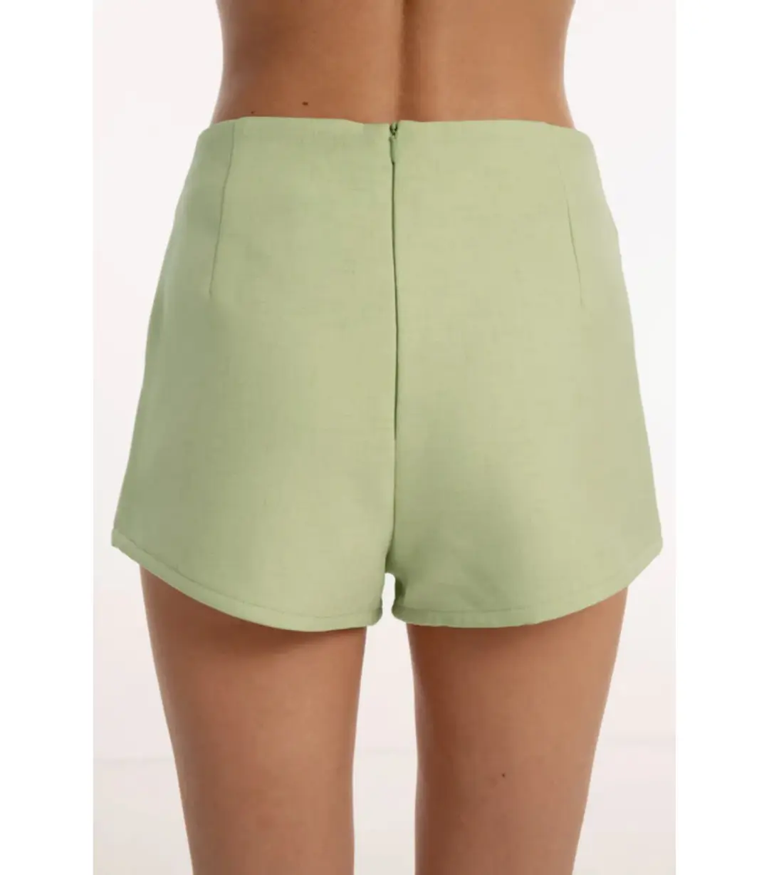 Bubish Gigi Sheer Blouse and Stassi Hot Short Set Pistachio Size AU 8 for rent on The Volte - main image