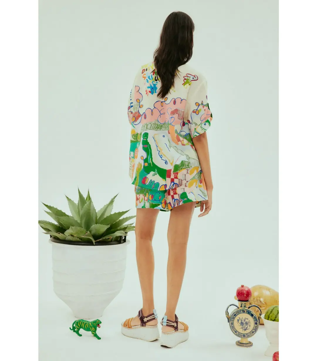 Alemais Nadia Shirt in Multi Size AU 14 for rent on The Volte - main image