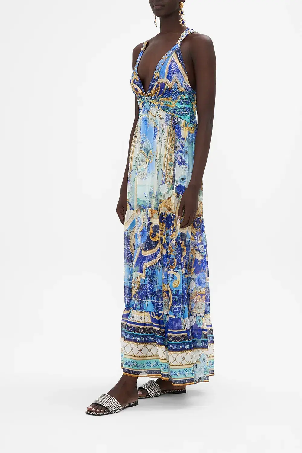 Camilla Views of Vesuvius T Back Gathered Panel Dress Size M / AU 12 for rent on The Volte - main image