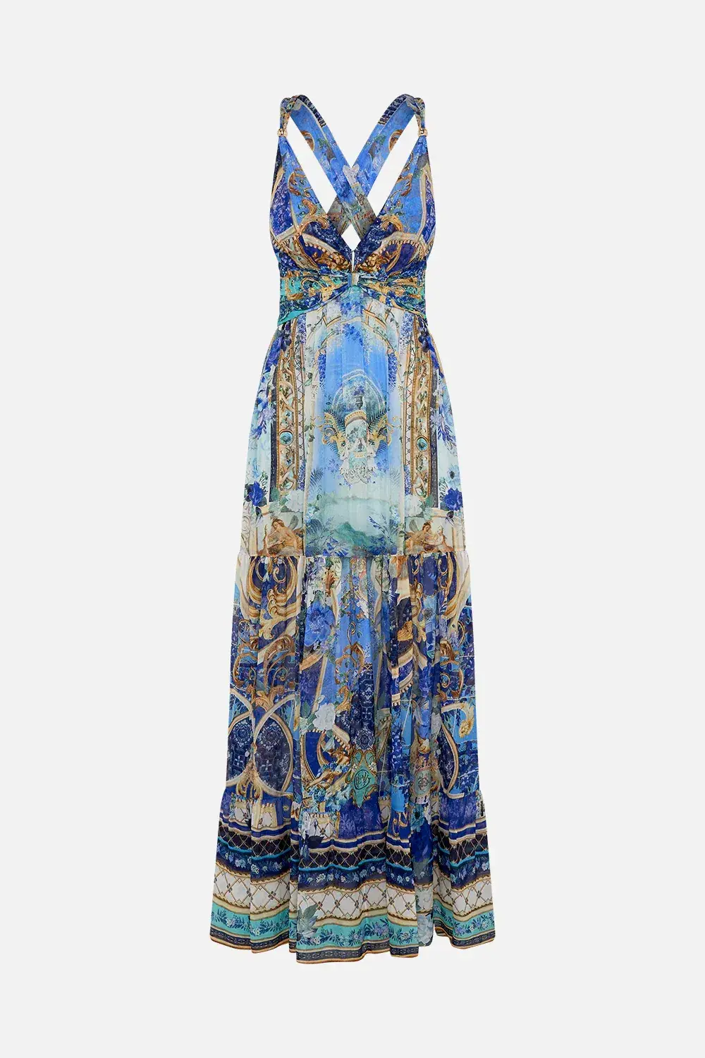 Camilla Views of Vesuvius T Back Gathered Panel Dress Size M / AU 12 for rent on The Volte - main image