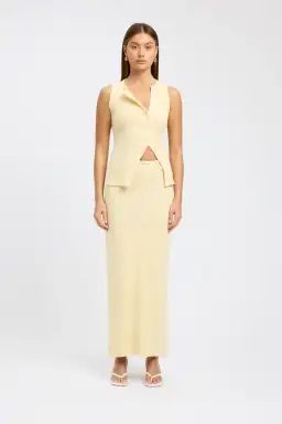 Kookai Bec Button Tank & Carter Maxi Skirt Set Butter Cream Size XS / AU 6 for rent on The Volte - image 2