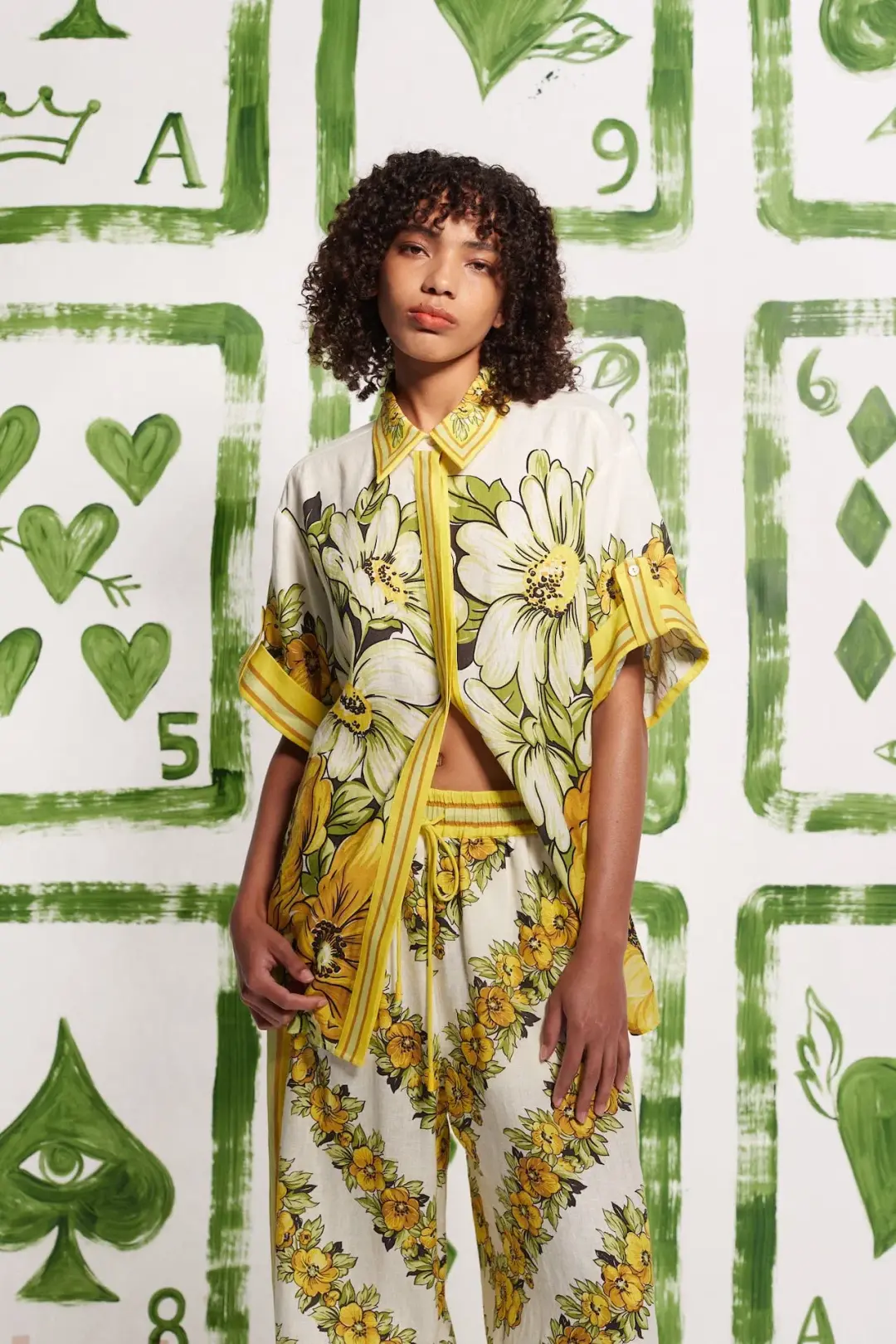 Alemais Gisela Linen Shirt Floral Size 14 for rent on The Volte - main image