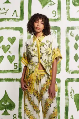 Alemais Gisela Linen Shirt Floral Size 14 for rent on The Volte - image 2