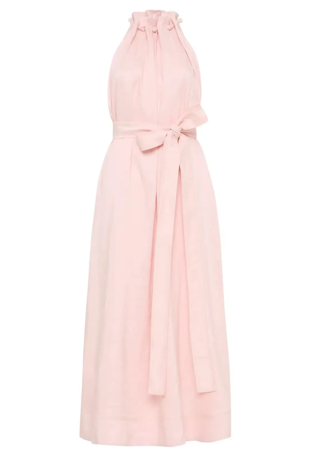 Aje Mariel Trapeze Midi Dress Soft Pink Size 6 for rent on The Volte - main image