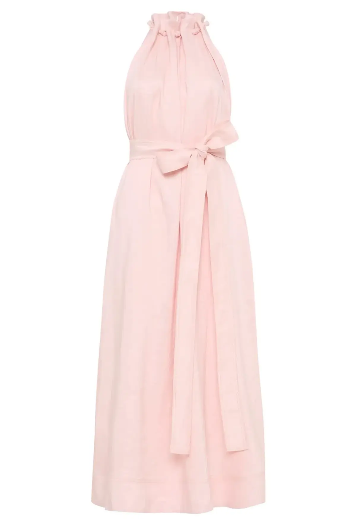 Aje Mariel Trapeze Midi Dress Soft Pink Size 6 - Image 3