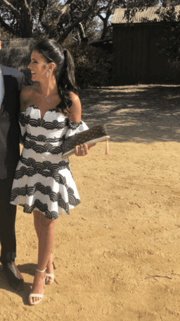 Mossman black and white dress size 6 for rent on The Volte - image 4