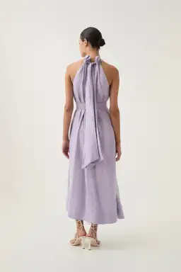 Aje Mariel Trapeze Midi Dress Soft Purple Lilac Size 6 for rent on The Volte - image 2