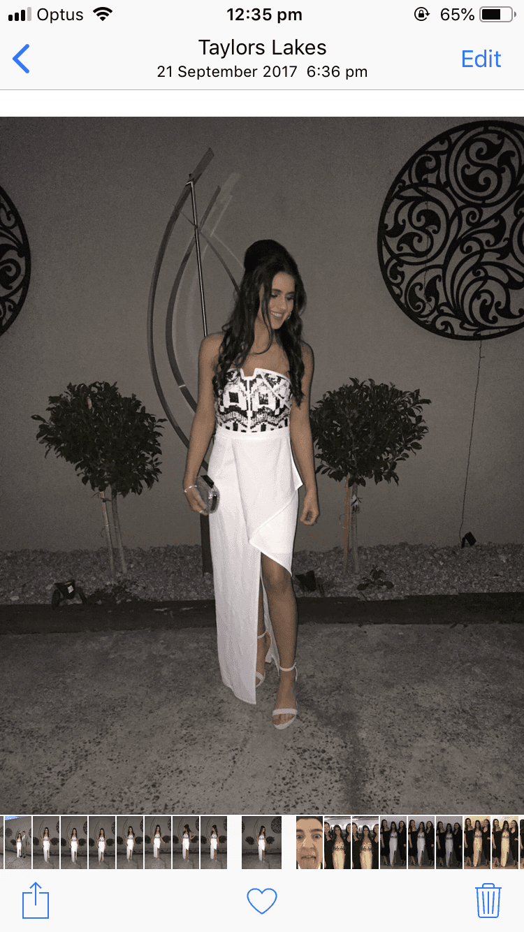 Bariano white formal dress white size 6 for rent on The Volte - main image