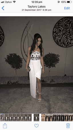 Bariano white formal dress white size 6 for rent on The Volte - image 2