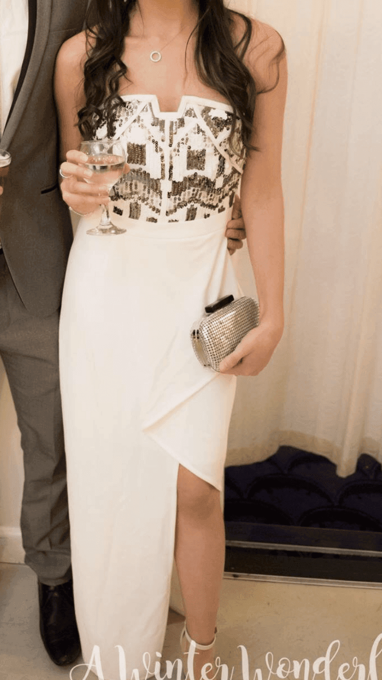 Bariano white formal dress white size 6 for rent on The Volte - main image